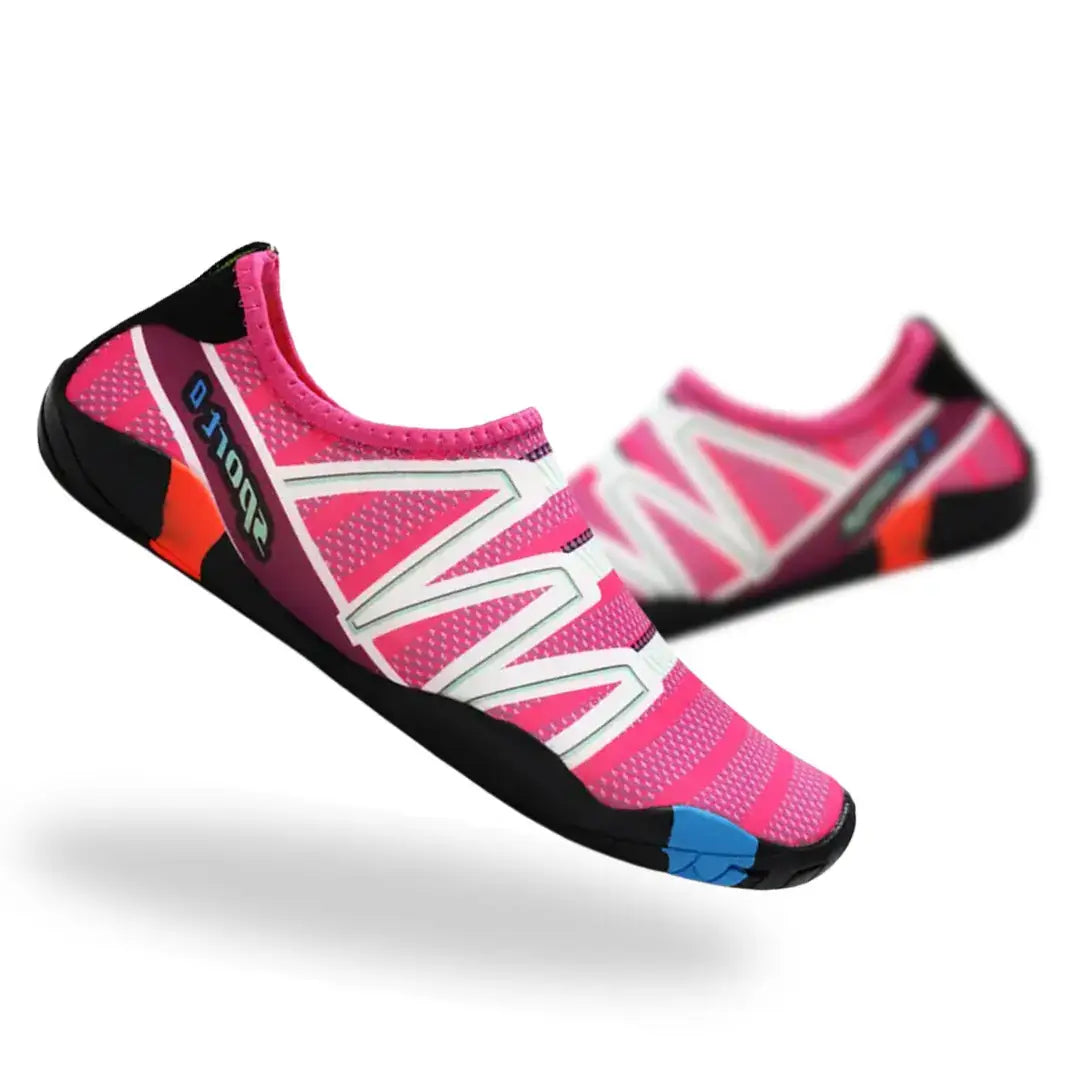 Pink Bathers barefoot water shoes with wide toe box and zero drop sole