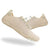 White Clouders barefoot shoes top view highlighting roomy toe box