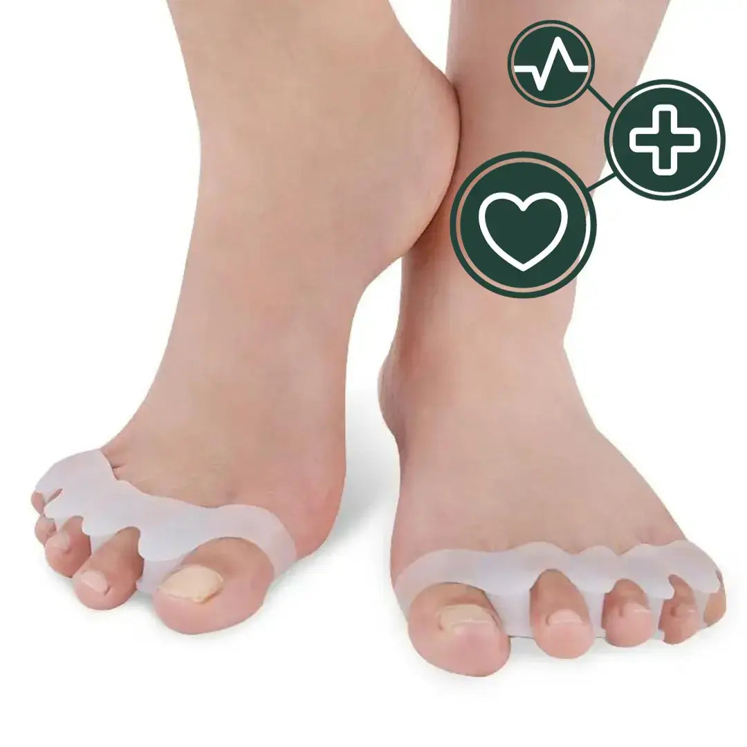 Barefoot toe separators designed for foot alignment and comfort