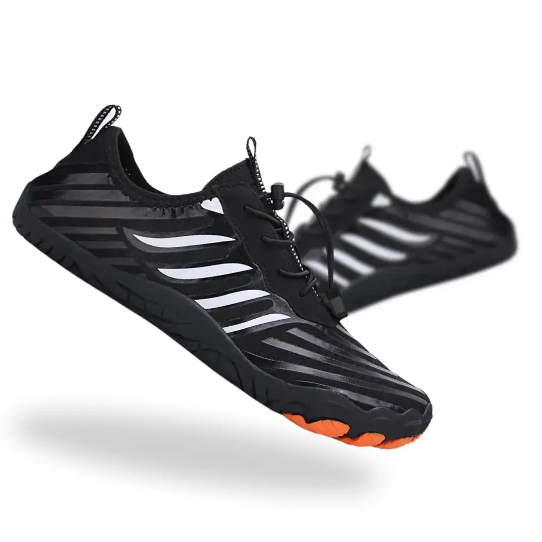 Black Drifters barefoot gym shoes with wide toe box and zero drop sole