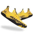 Yellow Hazers barefoot sneakers with wide toe box and zero drop sole