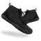 Black Ramblers barefoot winter boots with zero drop sole