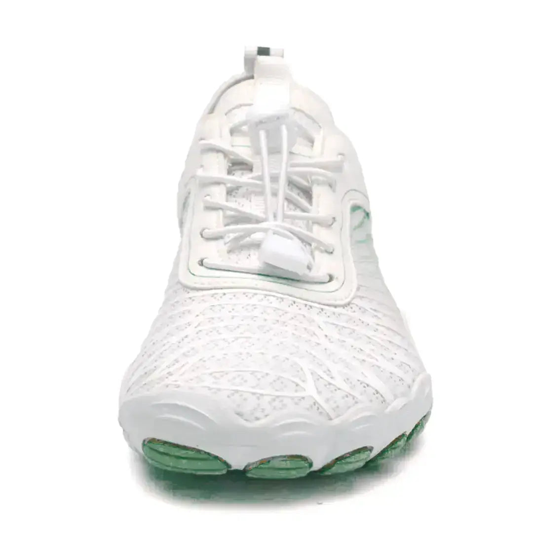 Green Gossamers barefoot shoes side view showing minimalist design
