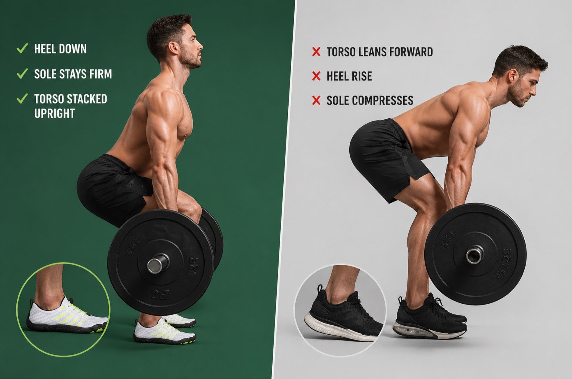 Athlete lifting barbell from the ground